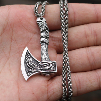 Men’s Viking Double Axe, snake bone & scorpion Chain