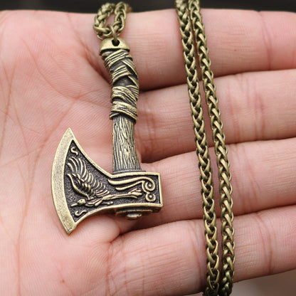 Men’s Viking Double Axe, snake bone & scorpion Chain
