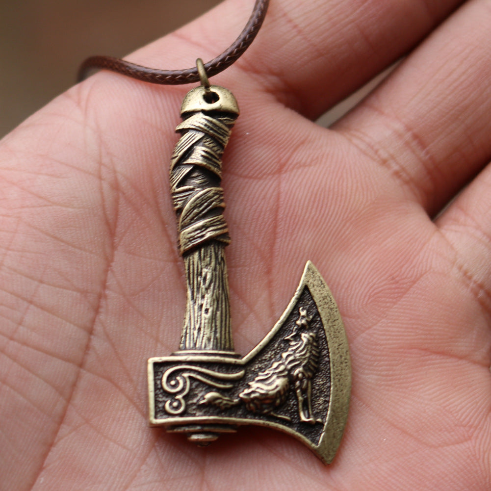Men’s Viking Double Axe, snake bone & scorpion Chain