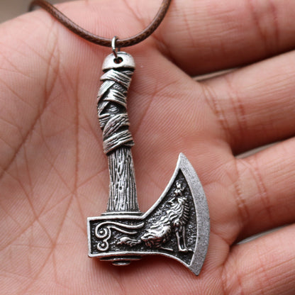 Men’s Viking Double Axe, snake bone & scorpion Chain