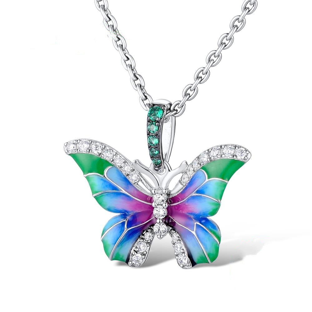 Colorful Epoxy Butterfly Ring Enamel Set
