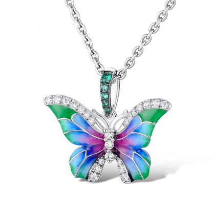 Colorful Epoxy Butterfly Ring Enamel Set