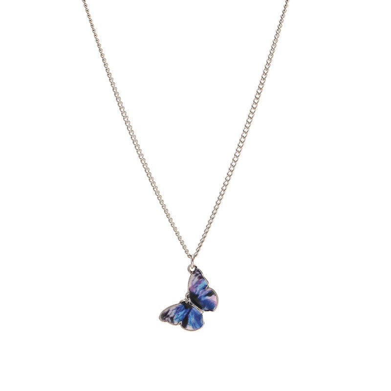 Blue Butterfly Necklace