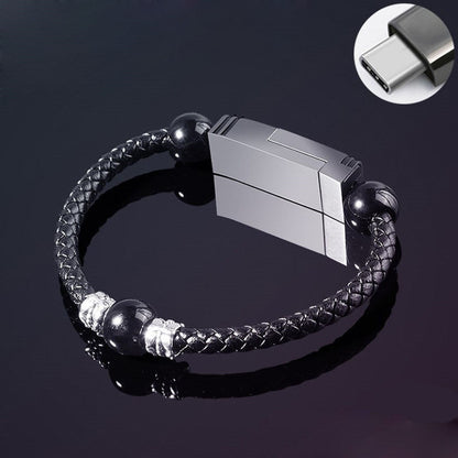 Leather Bracelet Charging Cable