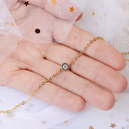 Circle Eye Blue Zicron Bracelet