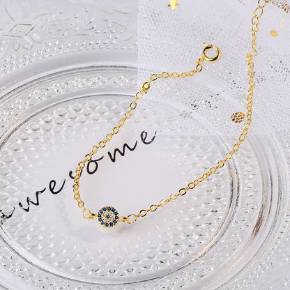 Circle Eye Blue Zicron Bracelet