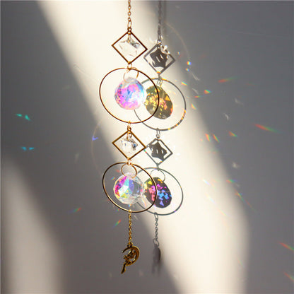 Crystal Wind Chime Star Pendant Sun Suncatcher
