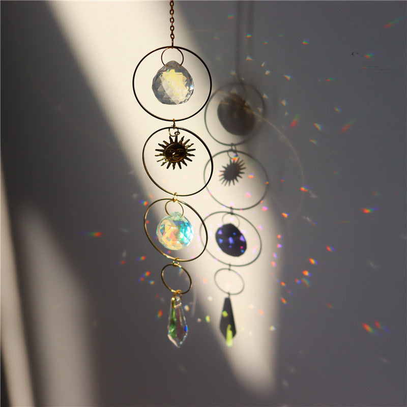 Crystal Wind Chime Star Pendant Sun Suncatcher