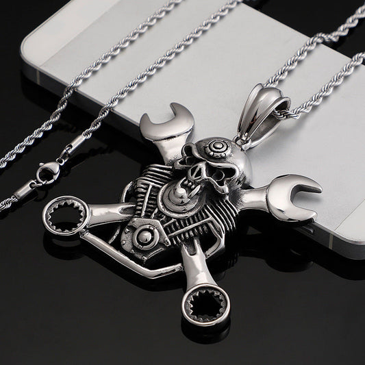 Titanium Steel Pirate Skull Pendant