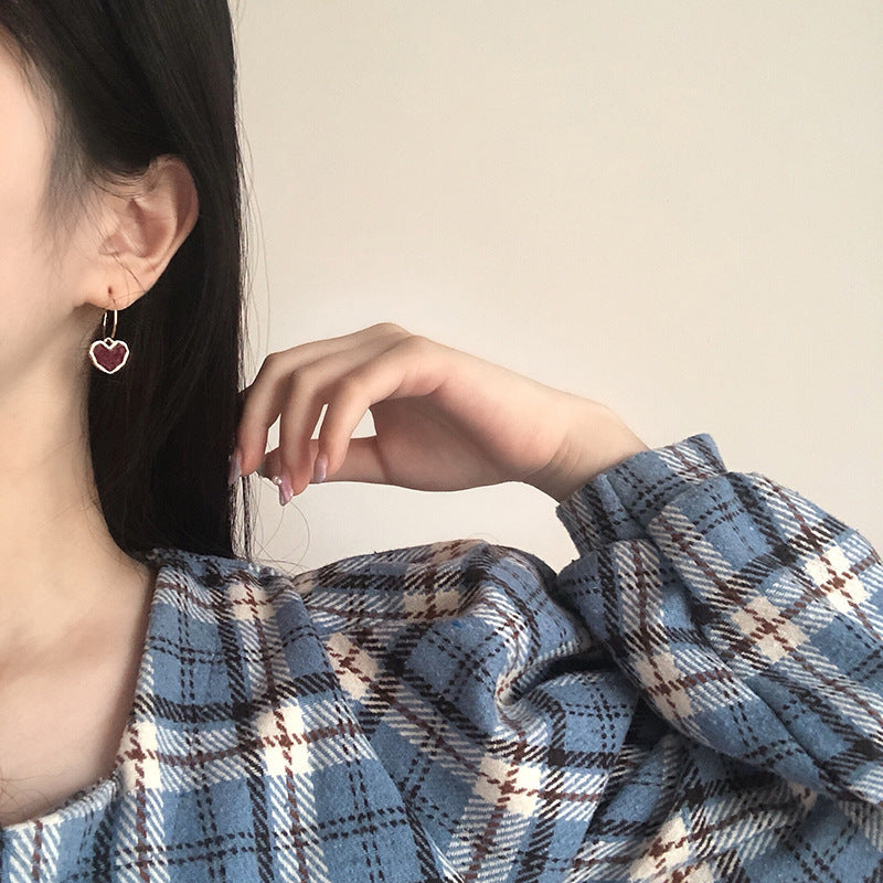 Versatile Heart-Shaped Alloy Earrings