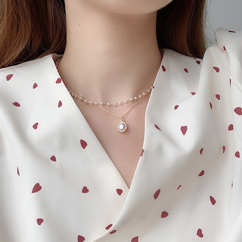 Pearl Necklaces with Bow Chain