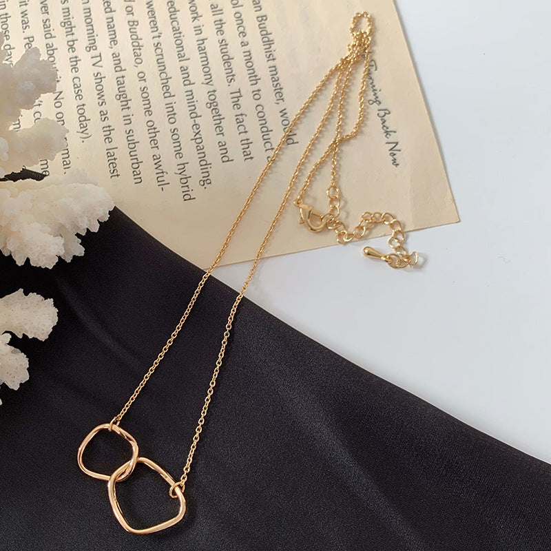Abstract Face Metal Choker Necklace