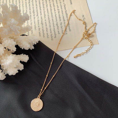 Abstract Face Metal Choker Necklace
