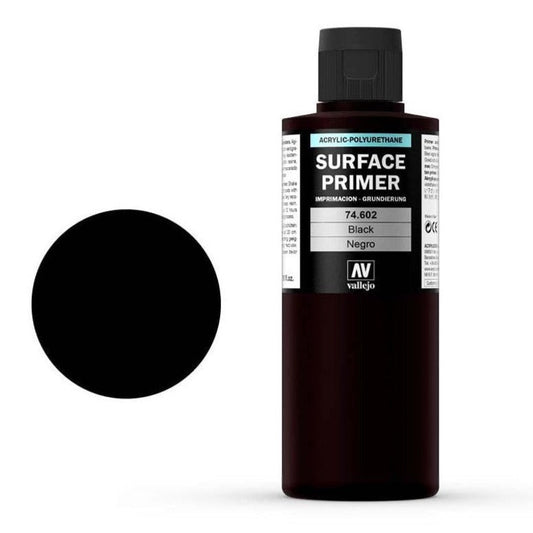 Vallejo Acrylic - Primer Black 200ml - VAL74602
