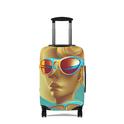 Retro Cool Blue – Protective Suitcase Cover
