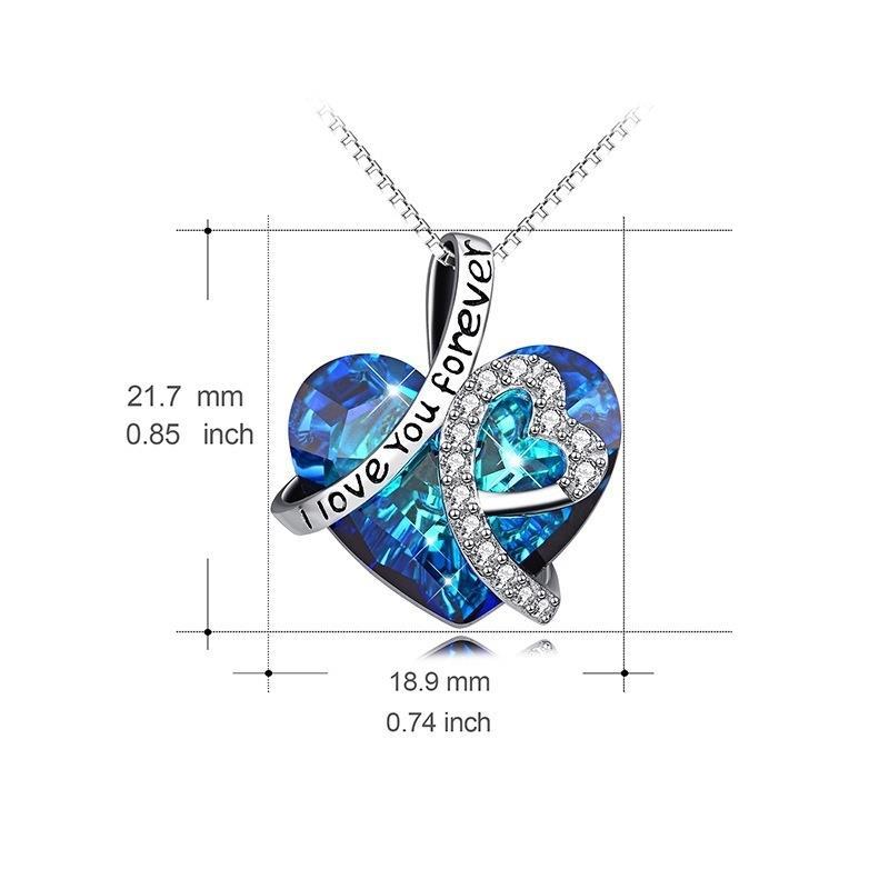 Ocean Heart Peach Heart Clavicle Necklace