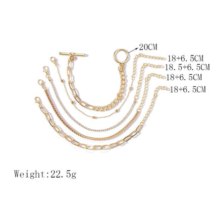 5pcs Heart Infinity Love Jewellery Bracelet Set