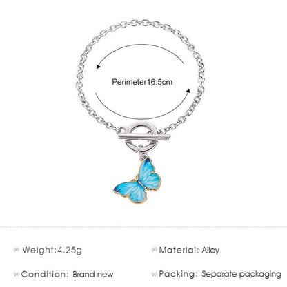 Butterfly Pendant Necklace & Bracelet Set