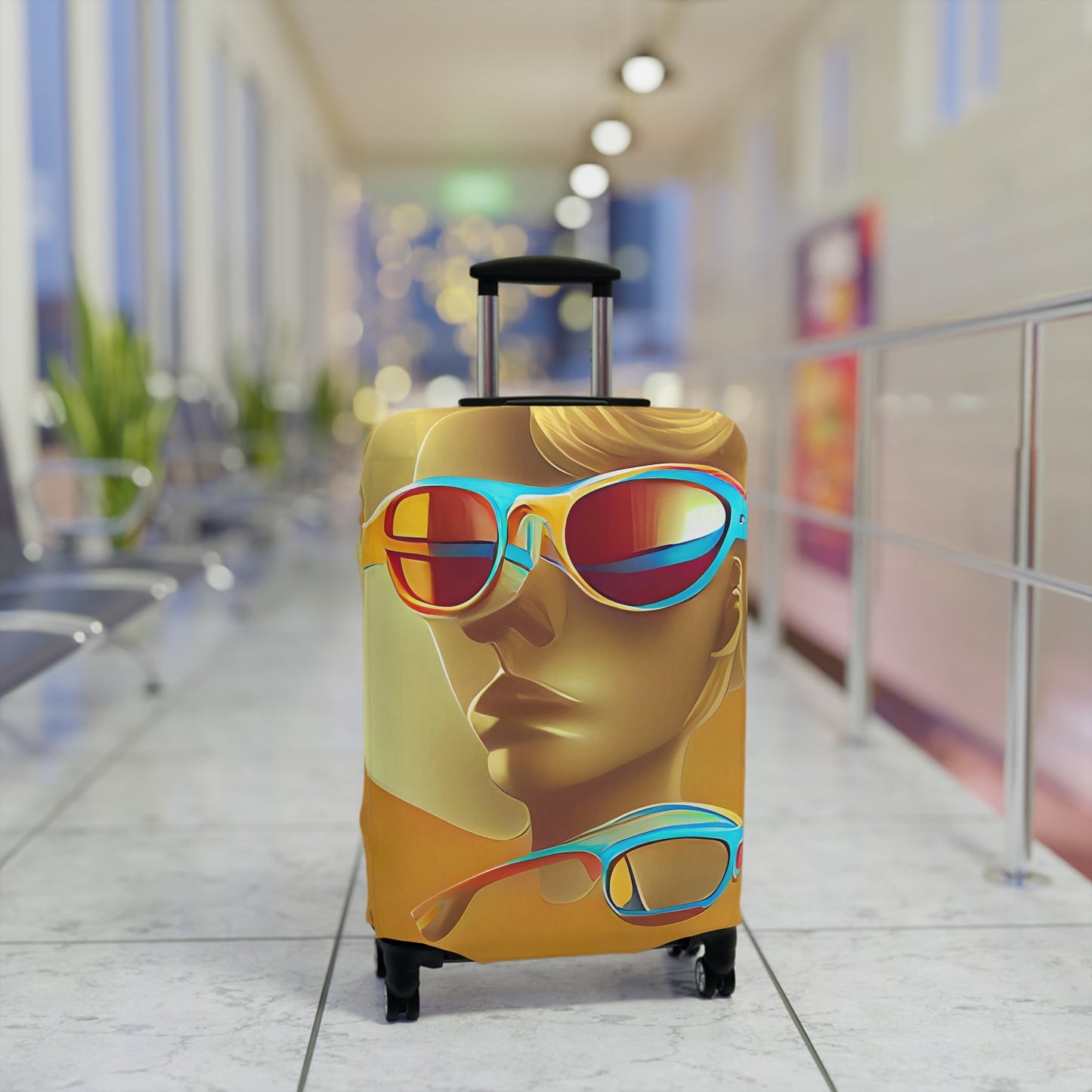 Retro Cool Orange – Protective Suitcase Cover