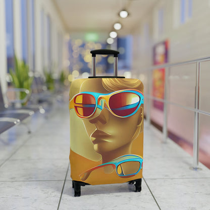 Retro Cool Orange – Protective Suitcase Cover