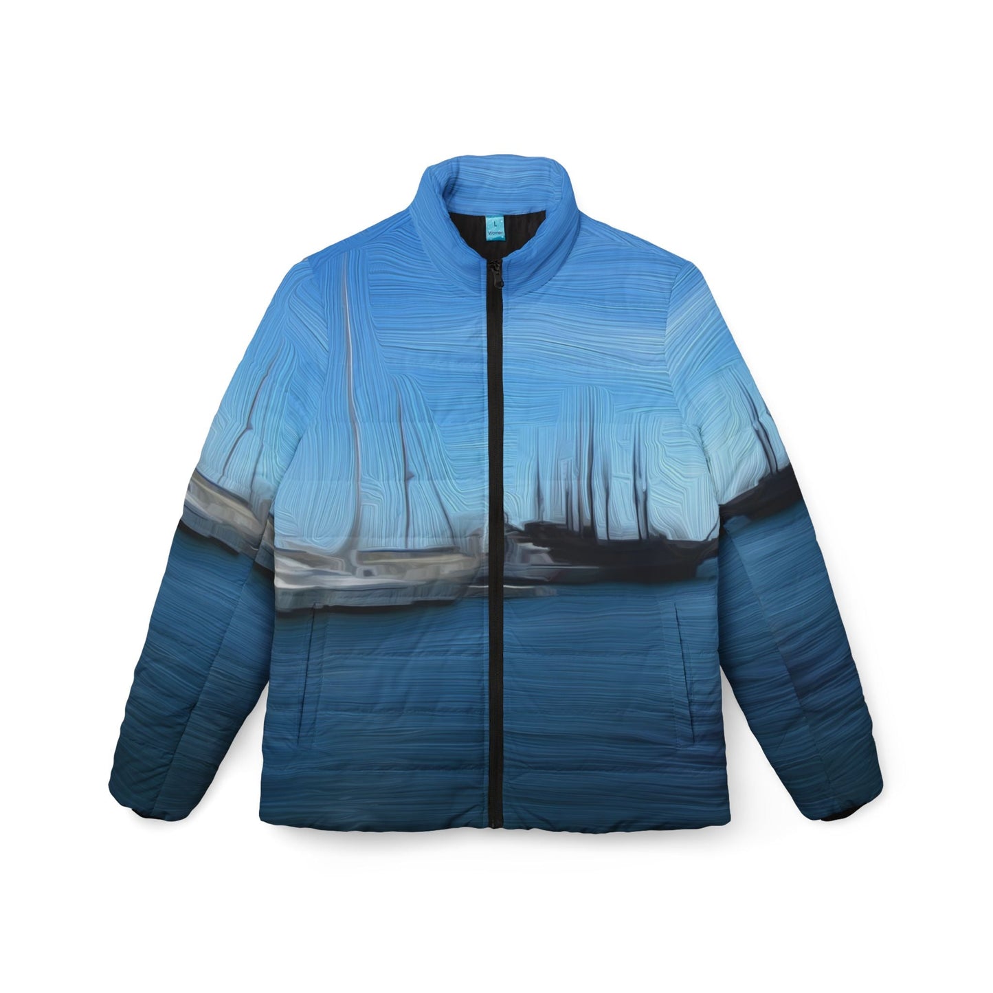 The Sleeping Yachts (at Morning) - Womens Puffer Jacket