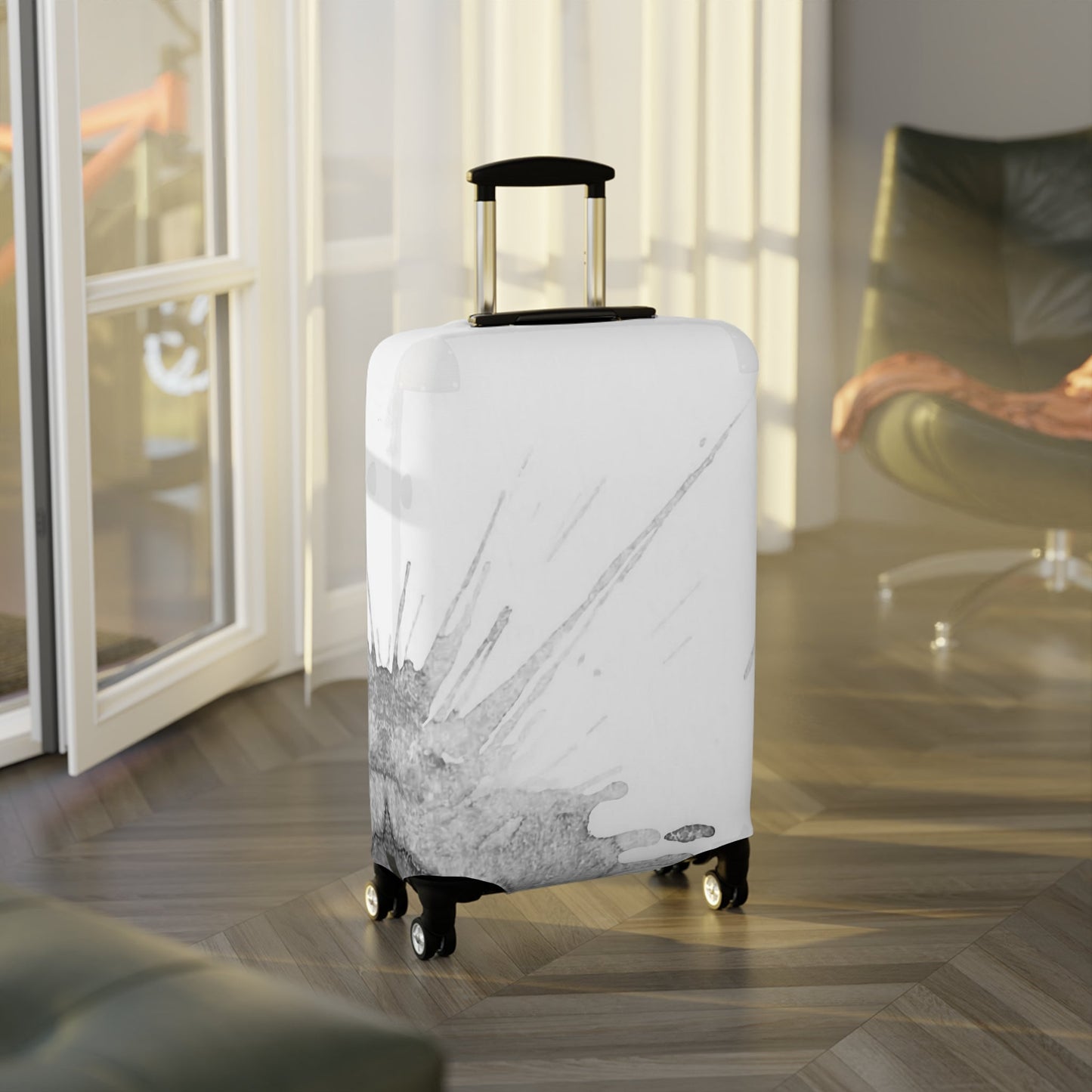 Watercolour Grey Splash – Protective Suitcase Cover