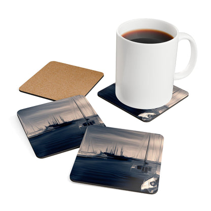 The Sleeping Yachts (at Sunrise) - Coaster Set