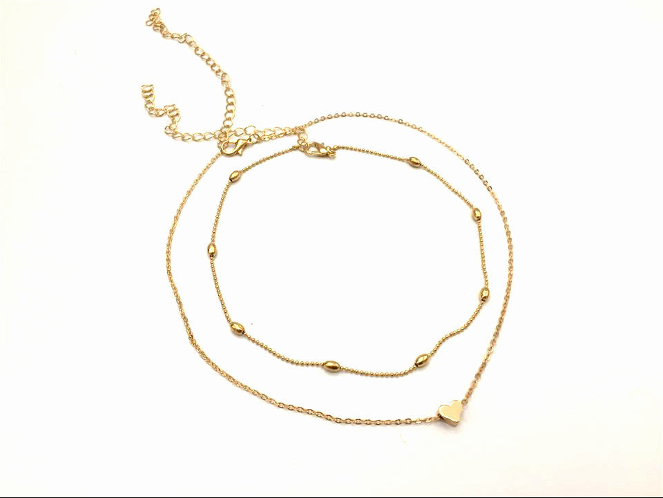 Multi-Layer Necklace – Heart, Moon & Star Pendant