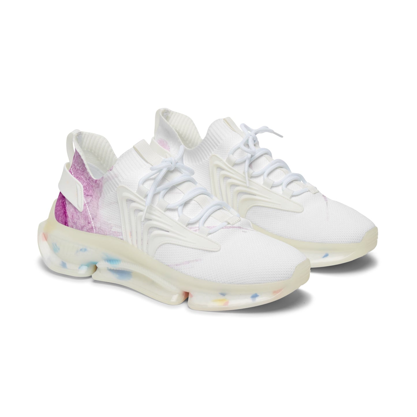 Watercolour Pink Splash - Womens Street Sneakers