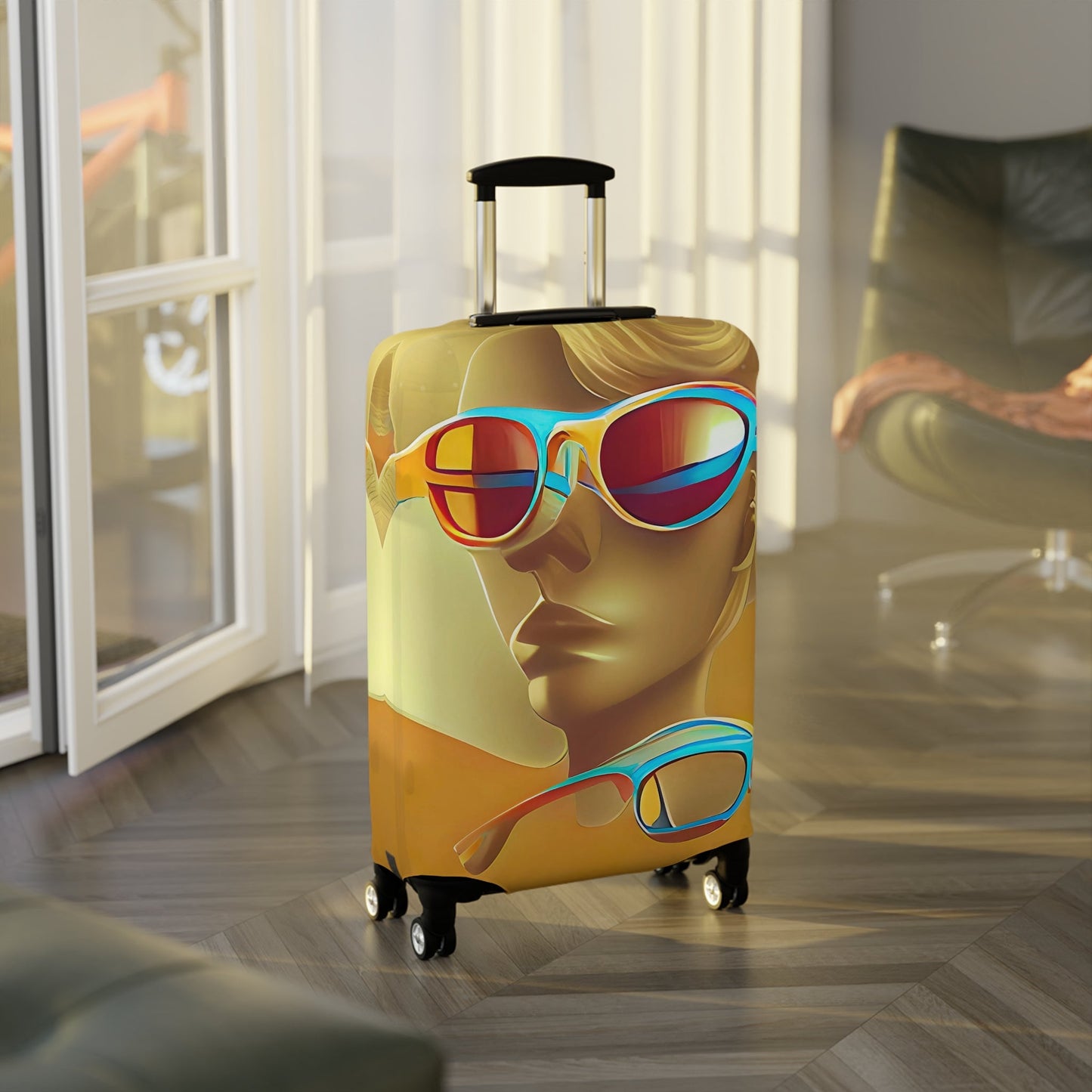 Retro Cool Orange – Protective Suitcase Cover