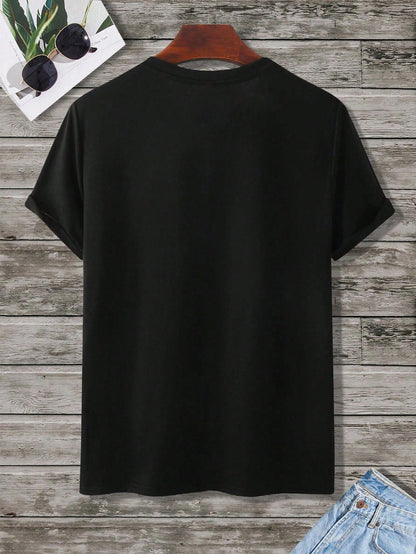Men Slogan Graphic Tee