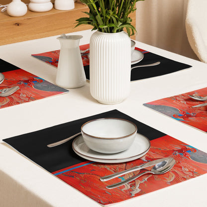 Half Black Half Hónghǎi - Placemat Set