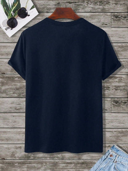 Men Slogan Graphic Tee