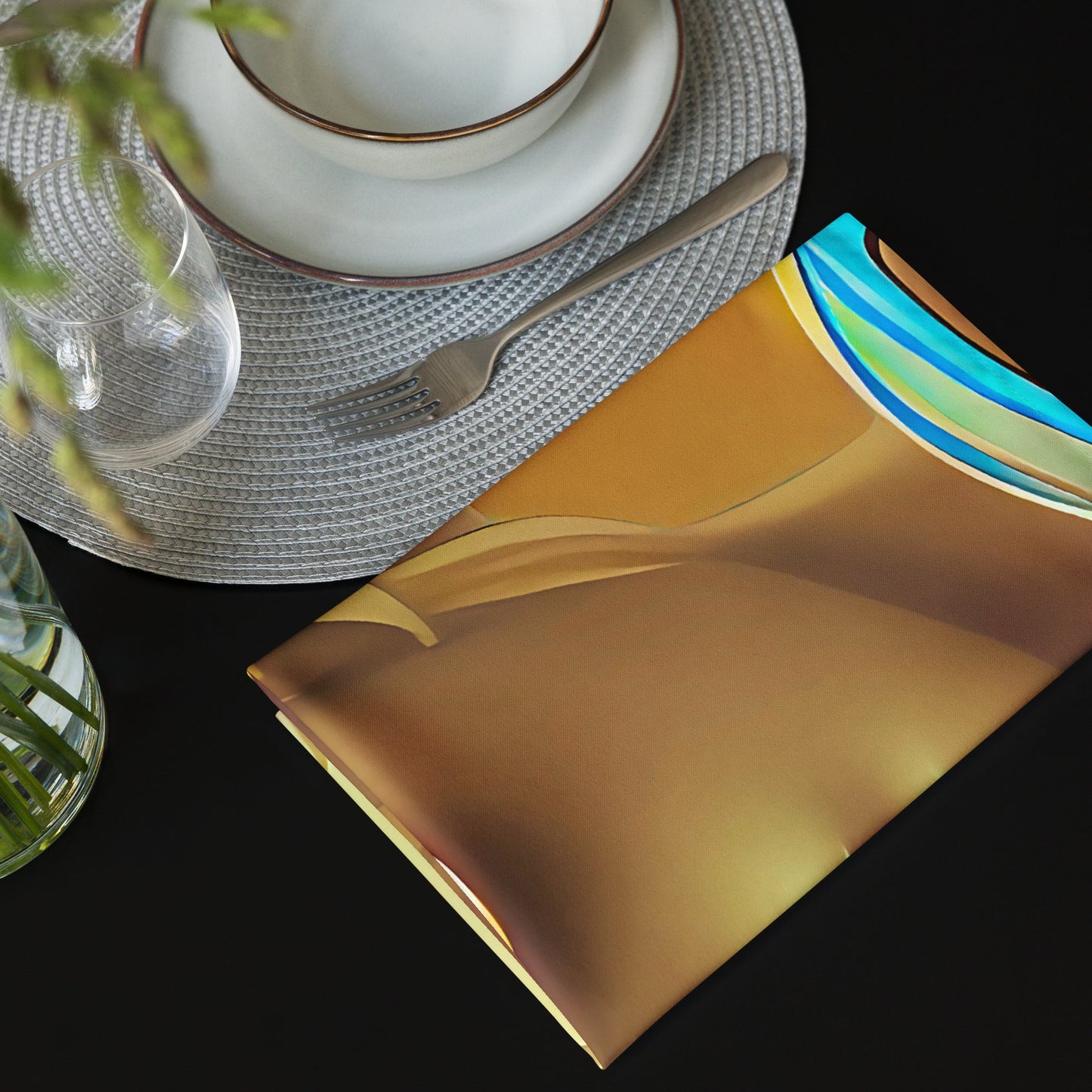 Retro Cool Orange - Cloth Napkin Set