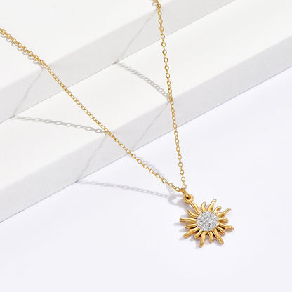 Gold Sunflower Necklace