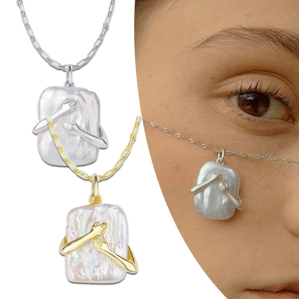 Baroque Pearl Couple Pendant Necklace