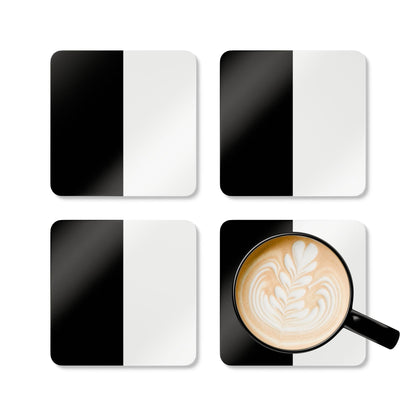 Half Black Half White - Coaster Set