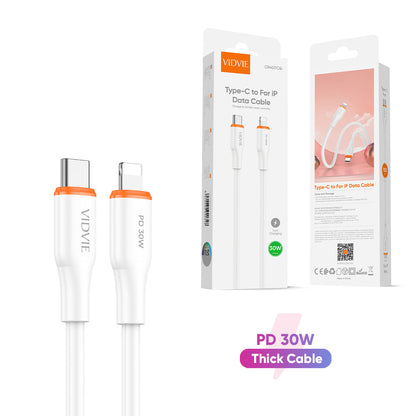 VIDVIE PD 30W Type-C to Lightning Data Cable