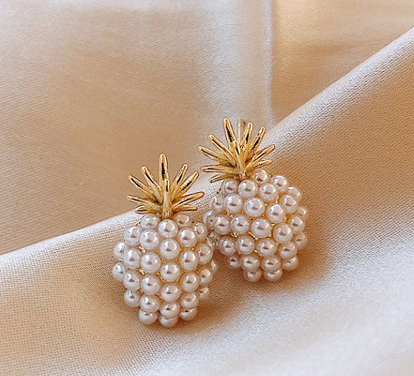 Pineapple & Starfish Pearl Earrings