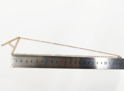 Big Initial Letter Pendant Necklace, Gold Silver, and Rose Gold