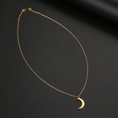Simple Moon Pendant Necklace