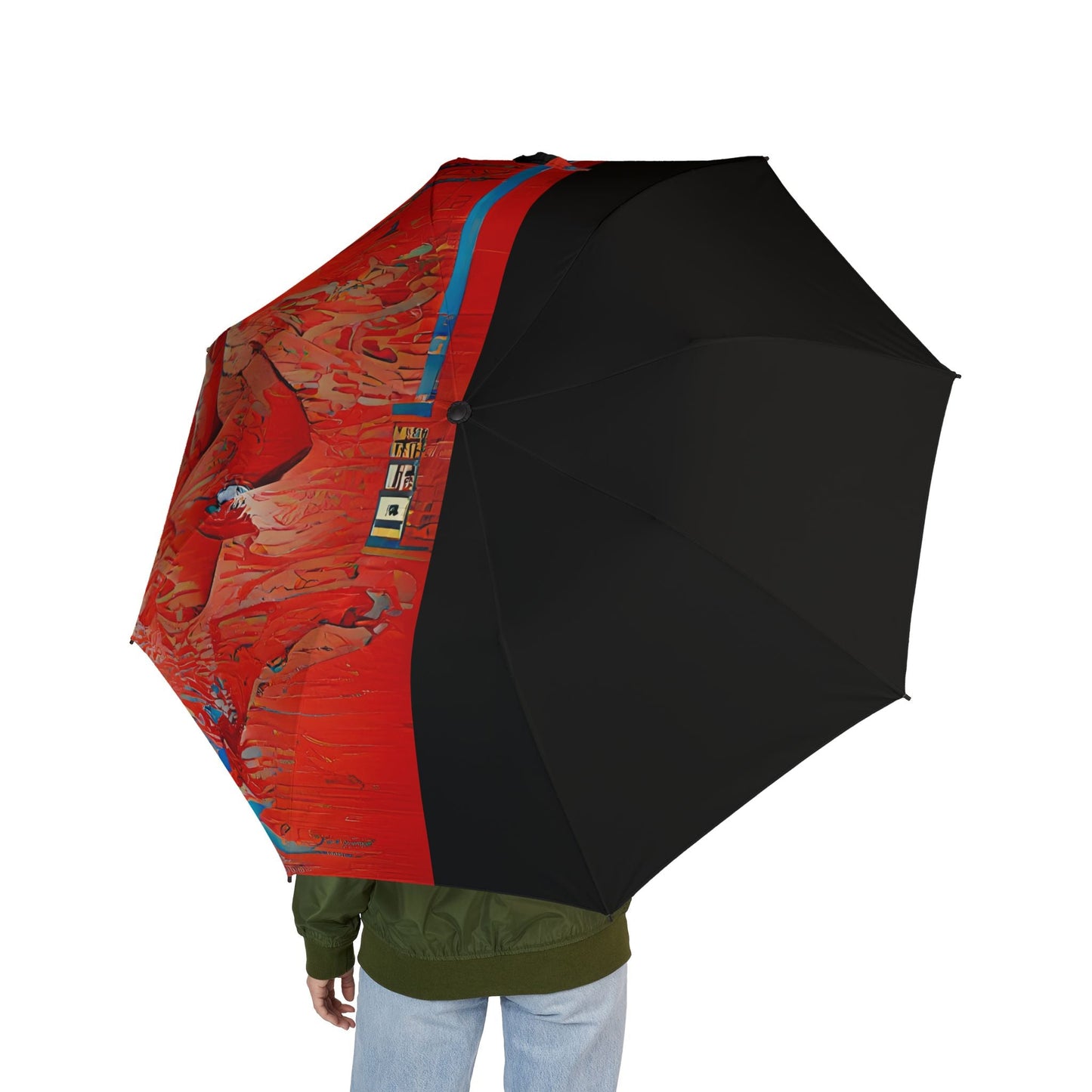 Half Black Half Hónghǎi - Windproof Umbrella