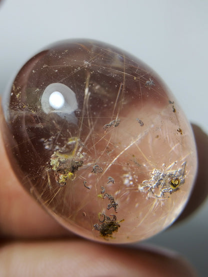 46.5ct Natural Phantom Quartz - Ghost Quartz - 19 x 24mm