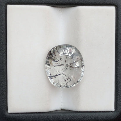 7.3ct Black Tourmalated Quartz  Black Rutile Quartz - Rutilated Quartz