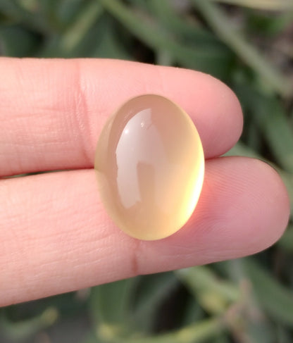 22.2ct Natural Carnelian Gemstone- Yellow Aqeeq- 15x20mm
