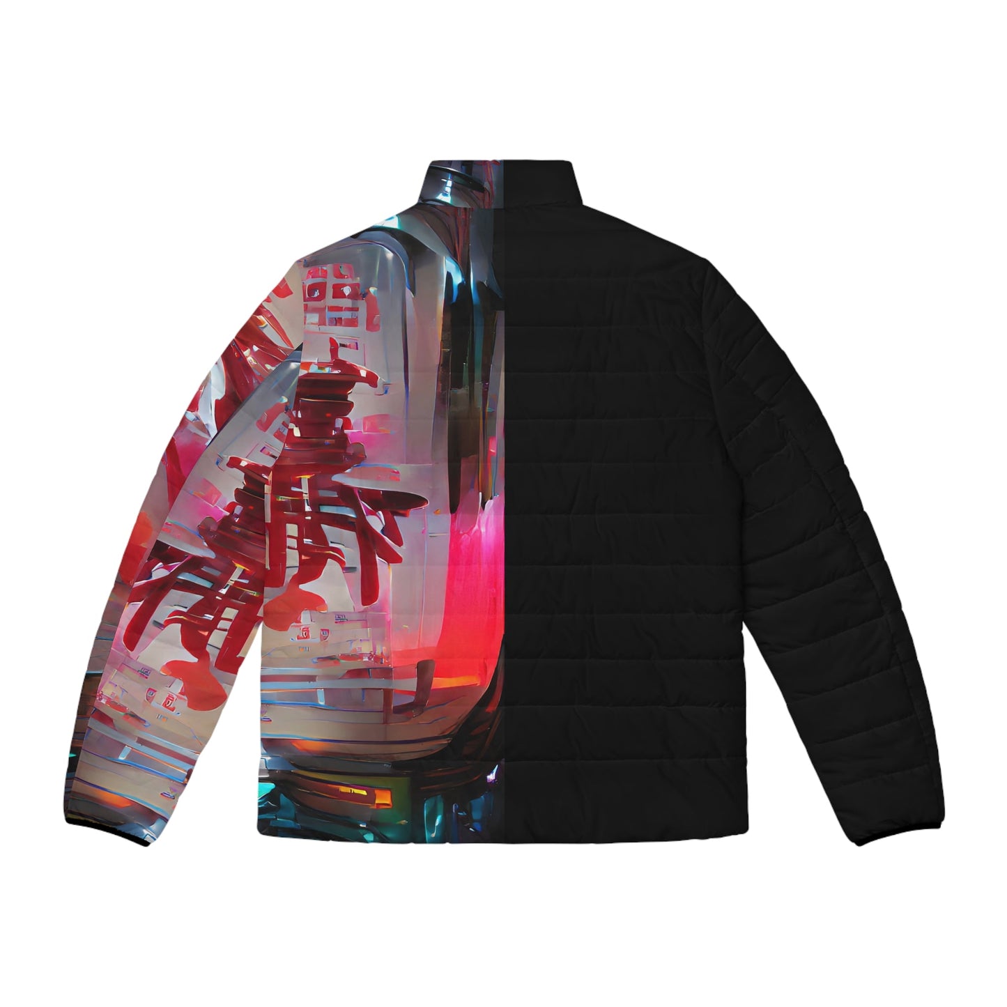 Half Black Half Báijiǔ - Mens Puffer Jacket