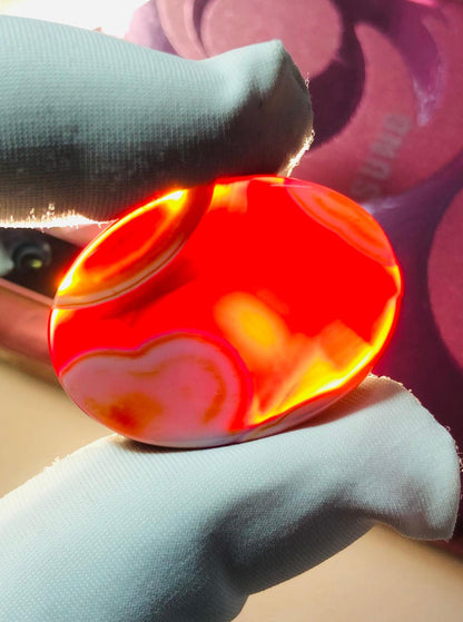 34ct Agate Cabochon - Sulaimani Aqeeq  - 31 x 22mm