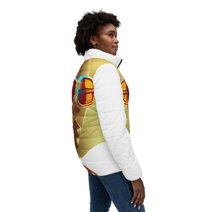 Retro Cool White - Womens Puffer Jacket