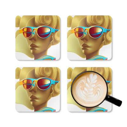 Retro Cool White - Coaster Set - iSAW Company