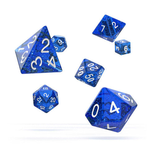 Oakie Doakie Dice - RPG Set 7 Pack Speckled - Blue